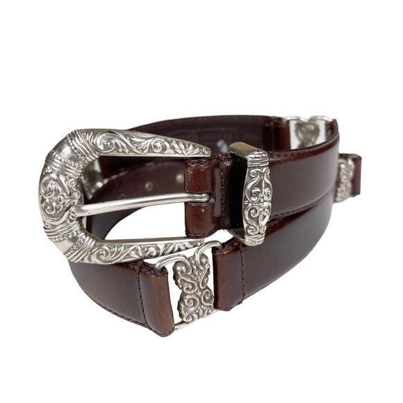 Fossil Western Boho Genuine Leather Belt Brown. Sz S main image 6